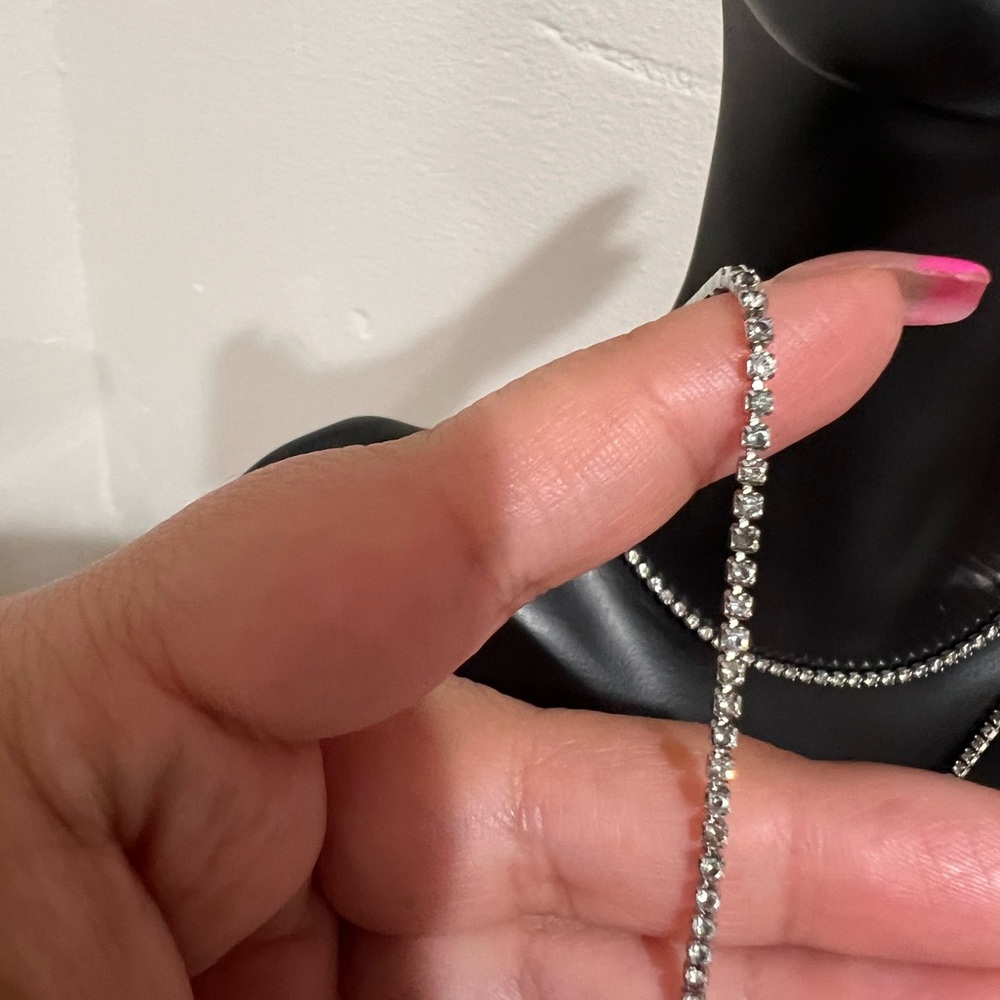 💖SOLD💖Dior Double Row Crystal Necklacr - Picture 8 of 8